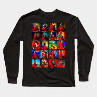 Red Dress Black Dog Art Movements Long Sleeve T-Shirt